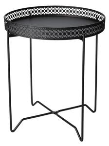 Odkladací stolík LACY 2 čierna, ⌀ 40 cm