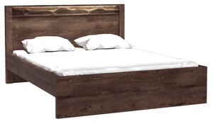 Manželská posteľ BESS - 160x200, jaseň tmavý