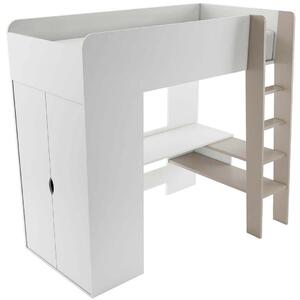 Multifunkčná detská poschodová posteľ MILIA - 90x200, congo / biela
