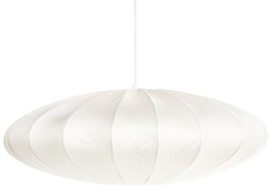 Závesná lampa krémová biela nylon látkové tienidlo osvetlenie moderný štýl obývacia izba
