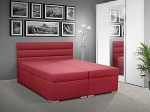 Čalúnená posteľ s úložným priestorom Bolero 160 Farebné provedení: Savana červená 60, Typ čela: A