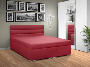 Čalúnená posteľ s úložným priestorom Tango 140 Farebné provedení: Savana červená 60, Typ čela: A