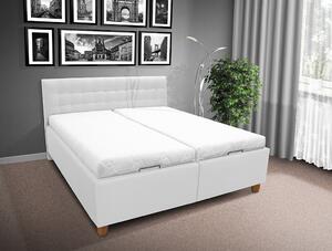 Čalúnená posteľ s úložným priestorom Perla 180 Barva: eko bílá