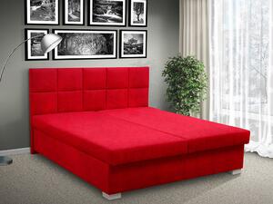 Čalúnená posteľ s úložným priestorom Morava 180 pelest / barva: POLOHOVACÍ / Alova červená, pelest / matrac: PUR PENA