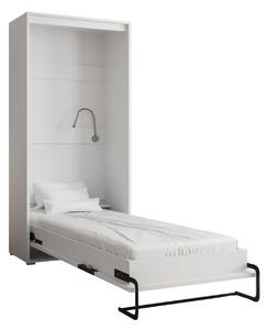 Praktická výklopná posteľ HAZEL 90 - matná biela / čierna matná