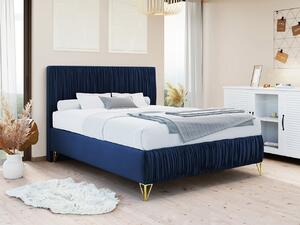 Čalúnená jednolôžková posteľ 120x200 HILARY - modrá