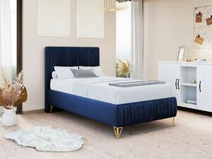 Čalúnená jednolôžková posteľ 90x200 HILARY - modrá