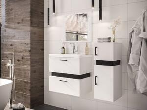 Kúpeľňový set LERA 4 - biely / čierny + sifón ZDARMA
