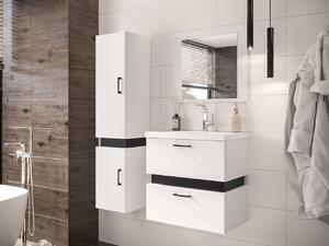 Kúpeľňový set s umývadlom LERA 3 - biely / čierny + sifón ZDARMA
