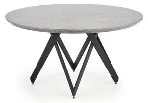 Stôl Gustimo - Popolový mramor / Čierny