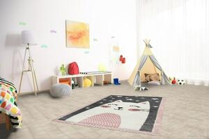 Vopi koberce Detský koberec Kiddo F0132 pink - 80x150 cm