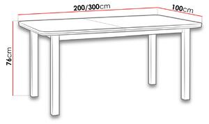 Rozkladací kuchynský stôl 100x200 cm BANGS 8 - orech