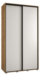 Šatníková skriňa ASIRI 1 - 130/45 cm, dub artisan / biela / čierna