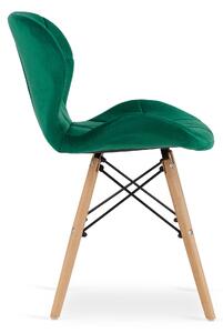 Zelená stolička LAGO VELVET