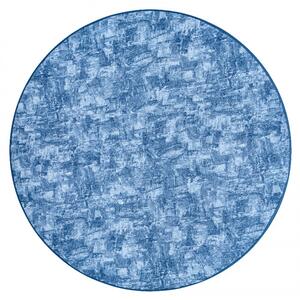 Koberec kruh SOLID 70 BETON modrý