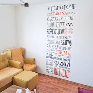 INSPIO-výroba darčekov a dekorácií - Samolepiace tapety na stenu - Domov dvojfarebný