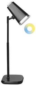 Stolná a nástenná LED lampa čierna syntetický materiál 3 režimy teploty svetla so stmievačom nastaviteľná odnímateľná kancelária