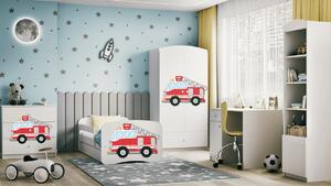 Kocot kids Detská posteľ Babydreams hasičské auto biela