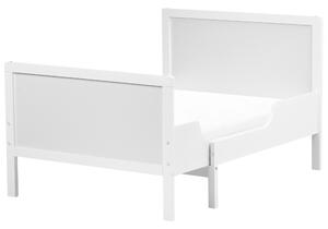 Detská rozťahovacia posteľ biela borovicové drevo 90 x 200 cm 90 x 130/160/200 cm lamelový rošt rastúca posteľ moderný štýl detská izba