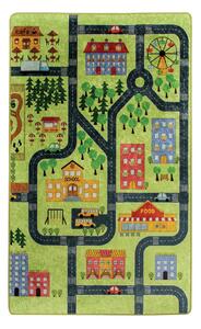 Conceptum Hypnose Detský koberec Malé mesto 100x160 cm zelený