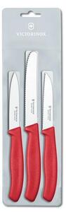 VICTORINOX Nože na zeleninu VICTORINOX sada 3ks červené