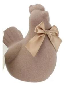 Šedá gigantická slepice s mašlí Chicken Easter Flock XL - 38*29*42 cm - daan kromhout
