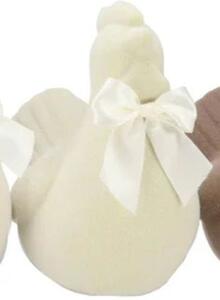 Béžová gigantická velikonoční slepice s mašlí Chicken Easter Flock XL - 38*29*42 cm - daan kromhout