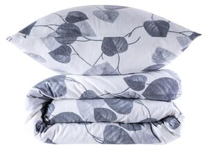 Flanelové posteľné obliečky ŠEDÉ LISTY