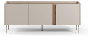 TV stolík v dekore duba v krémovo-prírodnej farbe 140x53x35 cm Lucile – Marckeric