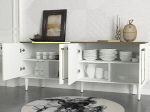 Hanah Home Komoda Ravenna 180 cm biela/čierna