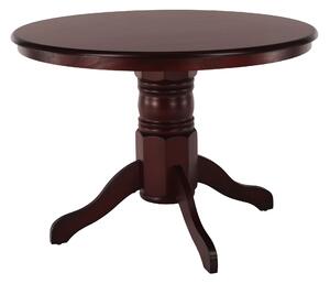 KONDELA Jedálenský stôl, okrúhly, gaštan, priemer 106 cm, TABLOS