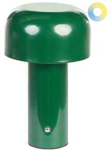 Stolná lampa zelená železo s dotykovým vypínačom nabíjanie cez USB kábel bezdrôtová moderný štýl interiér exteriér