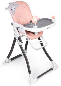 EcoToys Detská skladacia stolička na kŕmenie - ružová