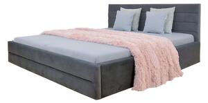 GM Čalúnená manželská posteľ s úložným priestorom Milada - grafit Rozmer: 140x200