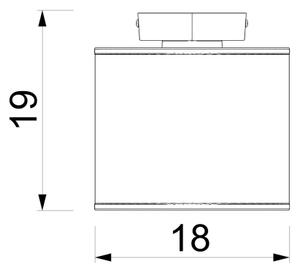 Stropné svietidlo ARDEN 1xE27/15W/230V, pr. 18 cm, čierne