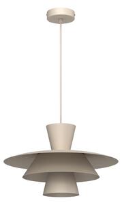 Závesný luster na lanku PLATO 1xE27/15W/230V béžový