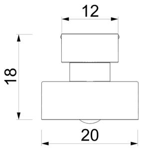 Stropné svietidlo MARTI 1xE27/15W/230V priemer 20,5 cm bordové/zlaté