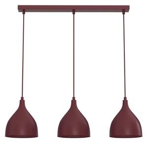 Závesný luster NOAK CLASSIC na lanku 3xE27/15W/230V bordový