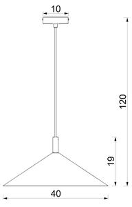 Luster na lanku ANEGA 1xGX53/15W/230V, priemer 40 cm, béžový