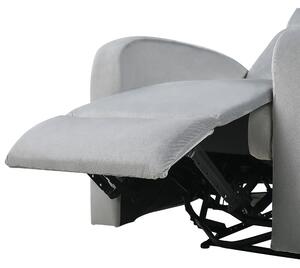 Manuálne polohovacie kreslo Svetlosivé zamatové čalúnené jedno sedadlo Moderný dizajn Relaxačná funkcia