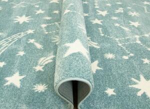 Detský koberec 9572A Hviezdy modrý / krémový