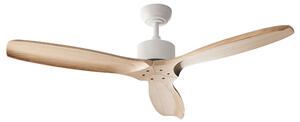 Stropný ventilátor svetlohnedý masívne drevo diaľkové ovládanie 5 stupňov rýchlosti rustikálna tradičná obývacia izba spálňa