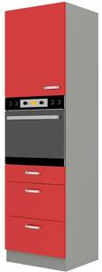 Potravinová kuchynská skrinka na rúru Roslyn 60 DPS 210 3S 1F (červená + sivá). Vlastná spoľahlivá doprava až k Vám domov. 1032682