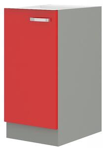 Dolná kuchynská skrinka Roslyn 40 D 1F BB (červená + sivá). Vlastná spoľahlivá doprava až k Vám domov. 1032669