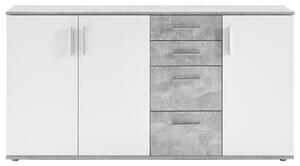 KOMODA, sivá, biela, 160/82/35 cm Carryhome - Komody, Online Only
