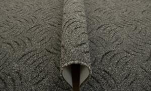 Metrážny koberec Presto 75 sivý/tmavo sivý/čierny
