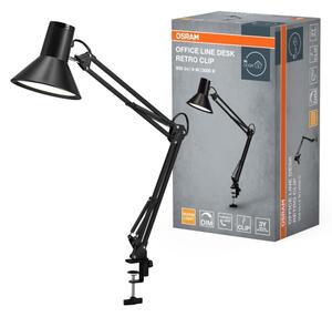 Osram - LED stmievateľná stolná lampa s klipom OFFICE LINE LED/9W/230V 3000K čierna