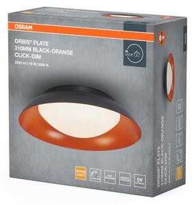 Osram - LED stmievateľné stropné svietidlo ORBIS PLATE LED/19W/230V pr.31cm oranžová/čierna