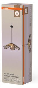 Osram - závesné svietidlo na lanku DECOR RATTAN 1xE27/15W/230V pr. 69 cm béžová/čierna