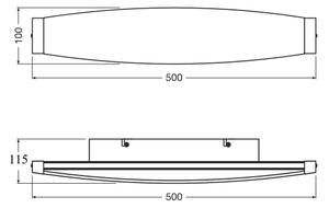 Osram - LED nástenné svietidlo DECOR FLAT LED/13W/230V sivé